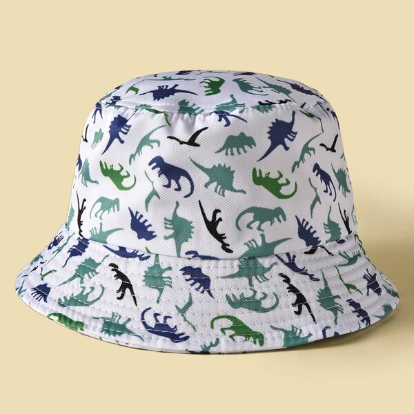 

Dinosaur Pattern Bucket Hat, Multicolor