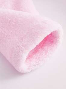 女嬰附腰帶睡袍和毛巾拍攝套裝 - 淺粉色 - 查看 5