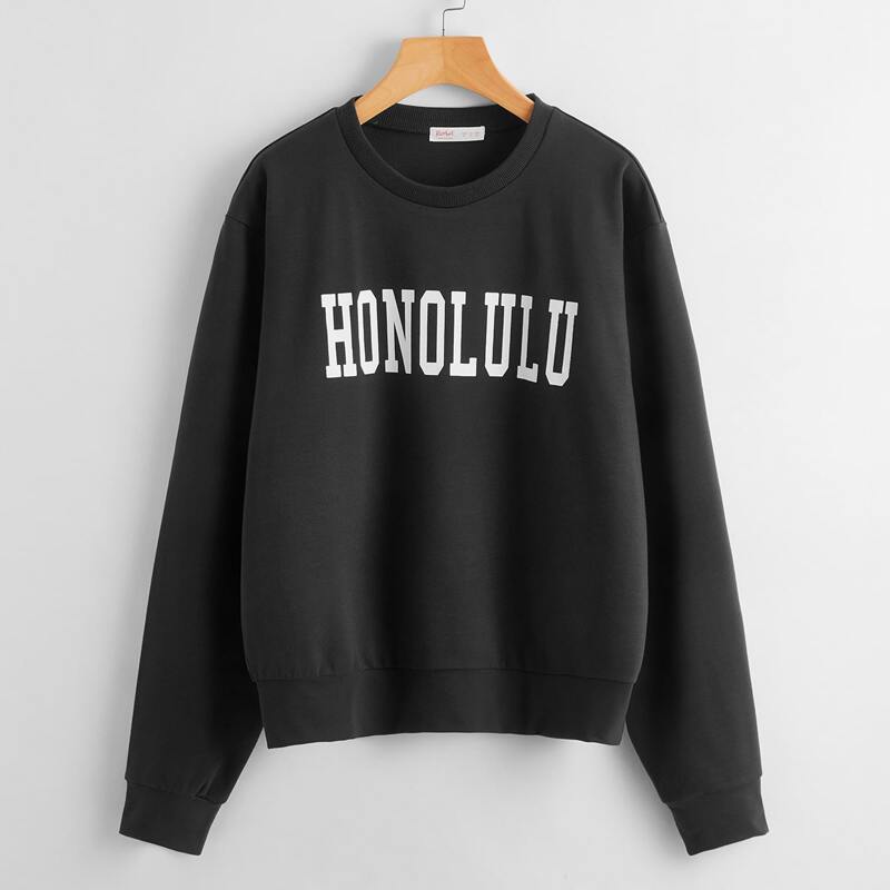 

Letter Graphic Sweatshirt, Dark grey