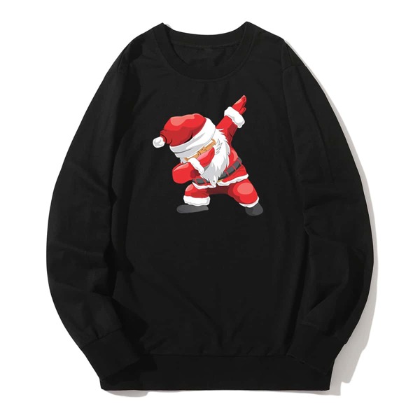 

Men Christmas Print Sweatshirt, Black