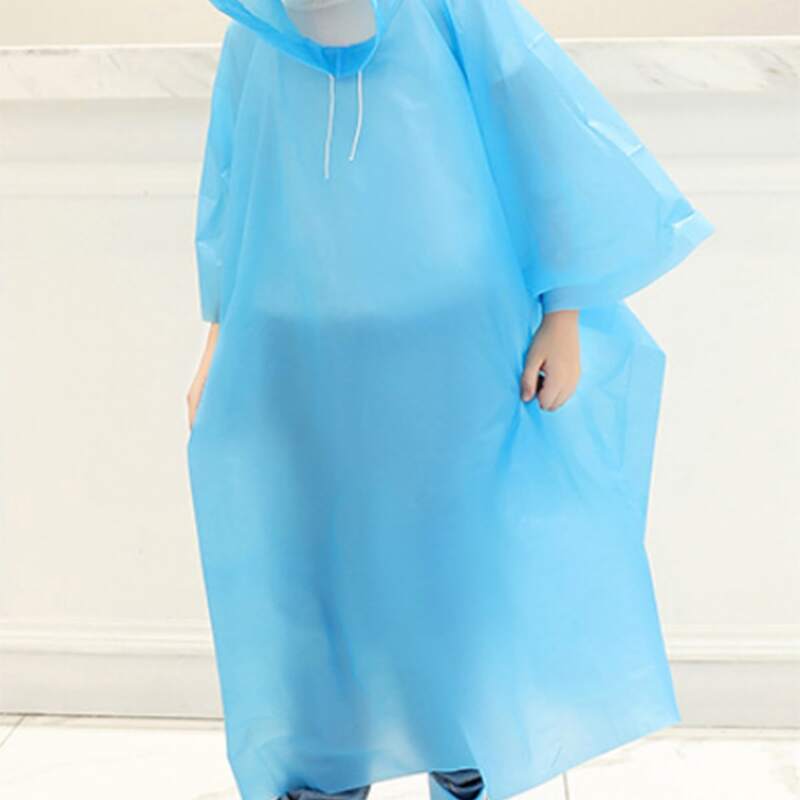 

Kids Hooded Raincoat, Blue