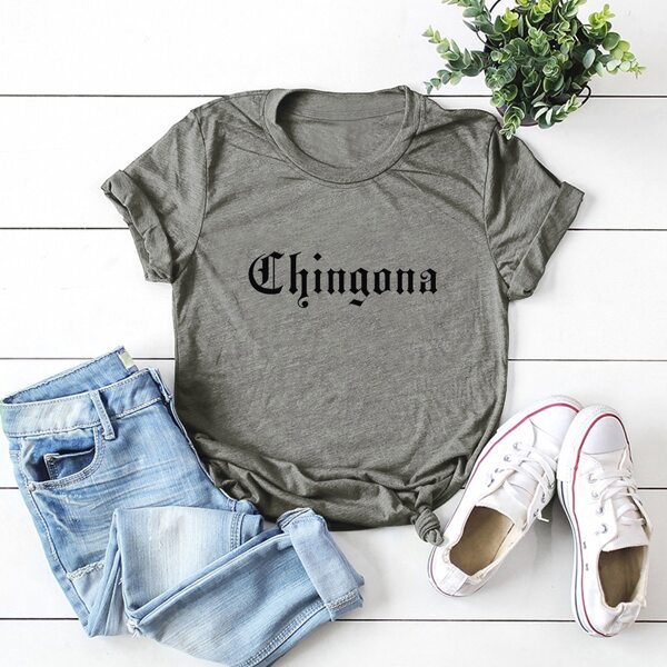 

Letter Graphic Round Neck Tee, Dark grey