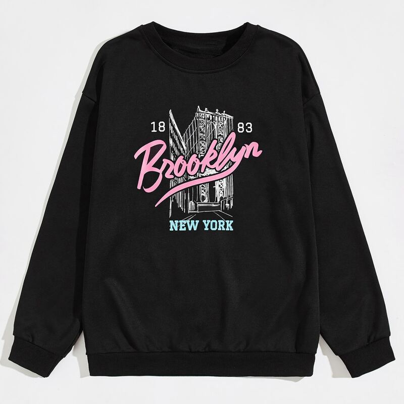 

Guys Letter Graphic Sweatshirt, Black