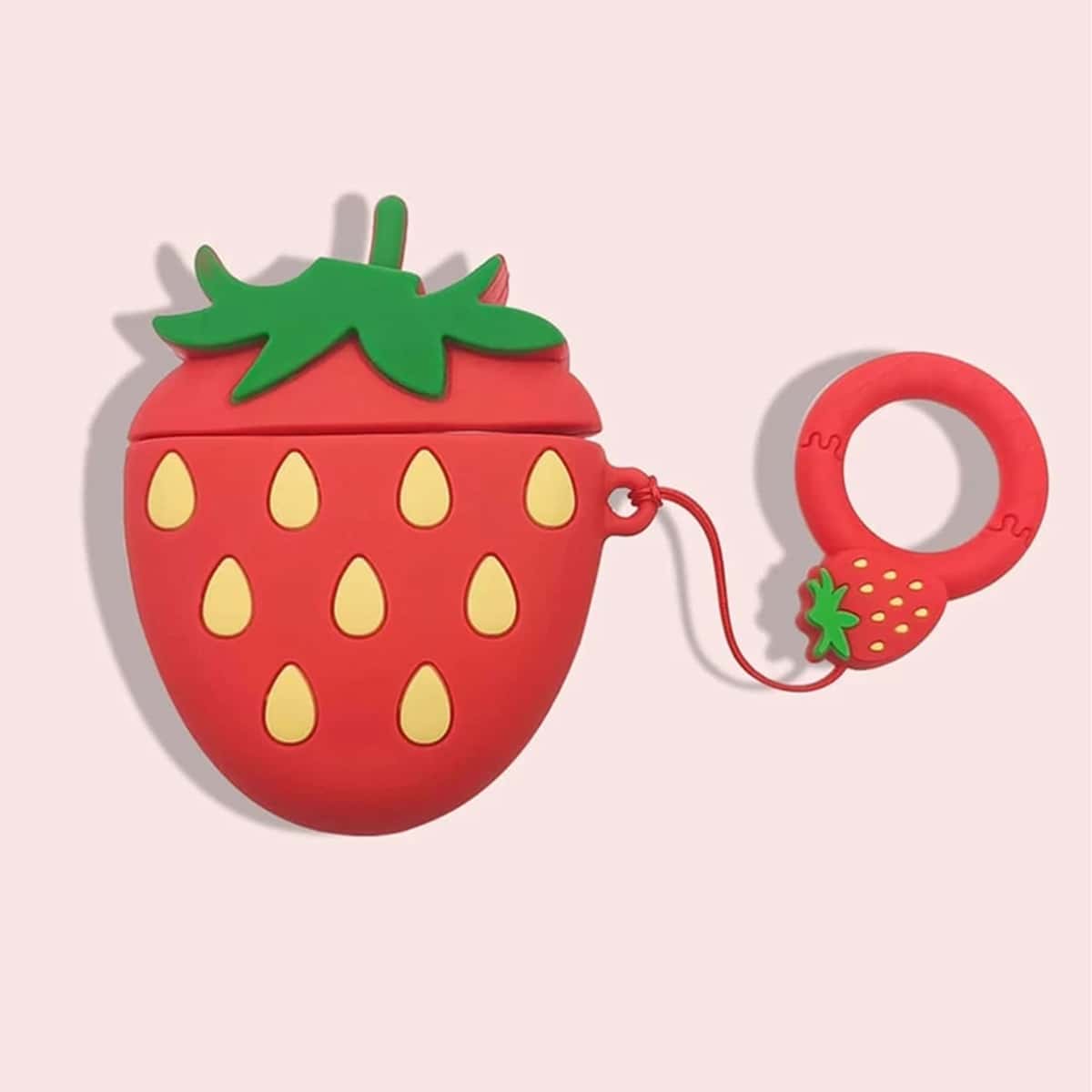 

Strawberry AirPods Case With Handle, Red