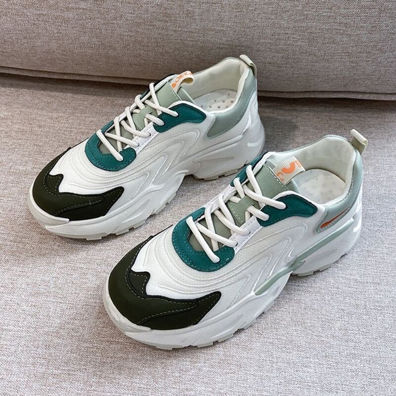 

Colorblock Lace-up Chunky Sneakers, Multicolor