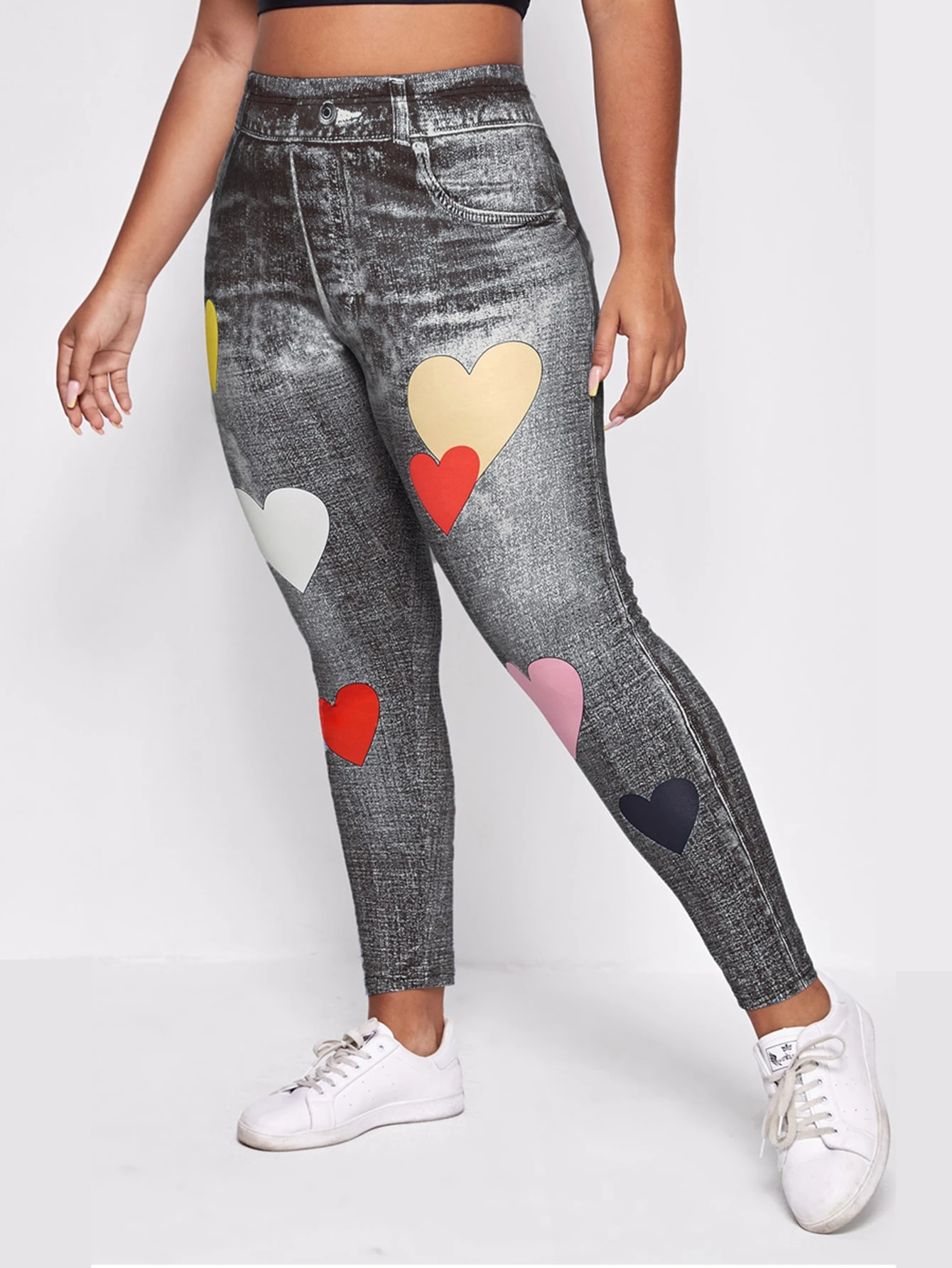 check print jeggings