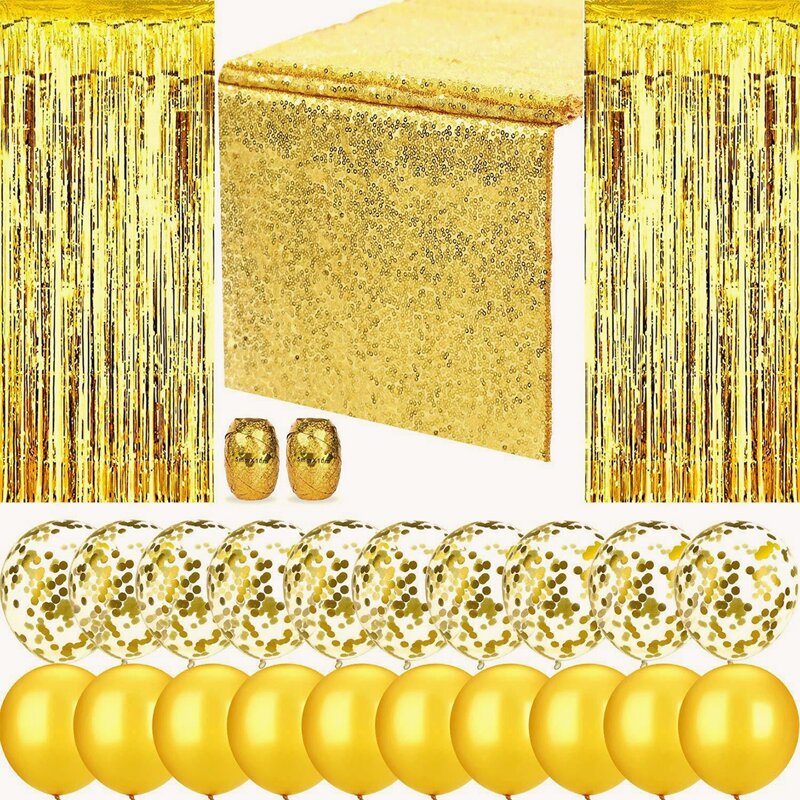 

24pcs Holiday Decorative Balloon Set, Gold