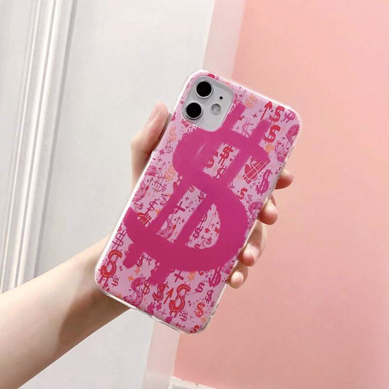 

Dollar Print iPhone Case, Pink