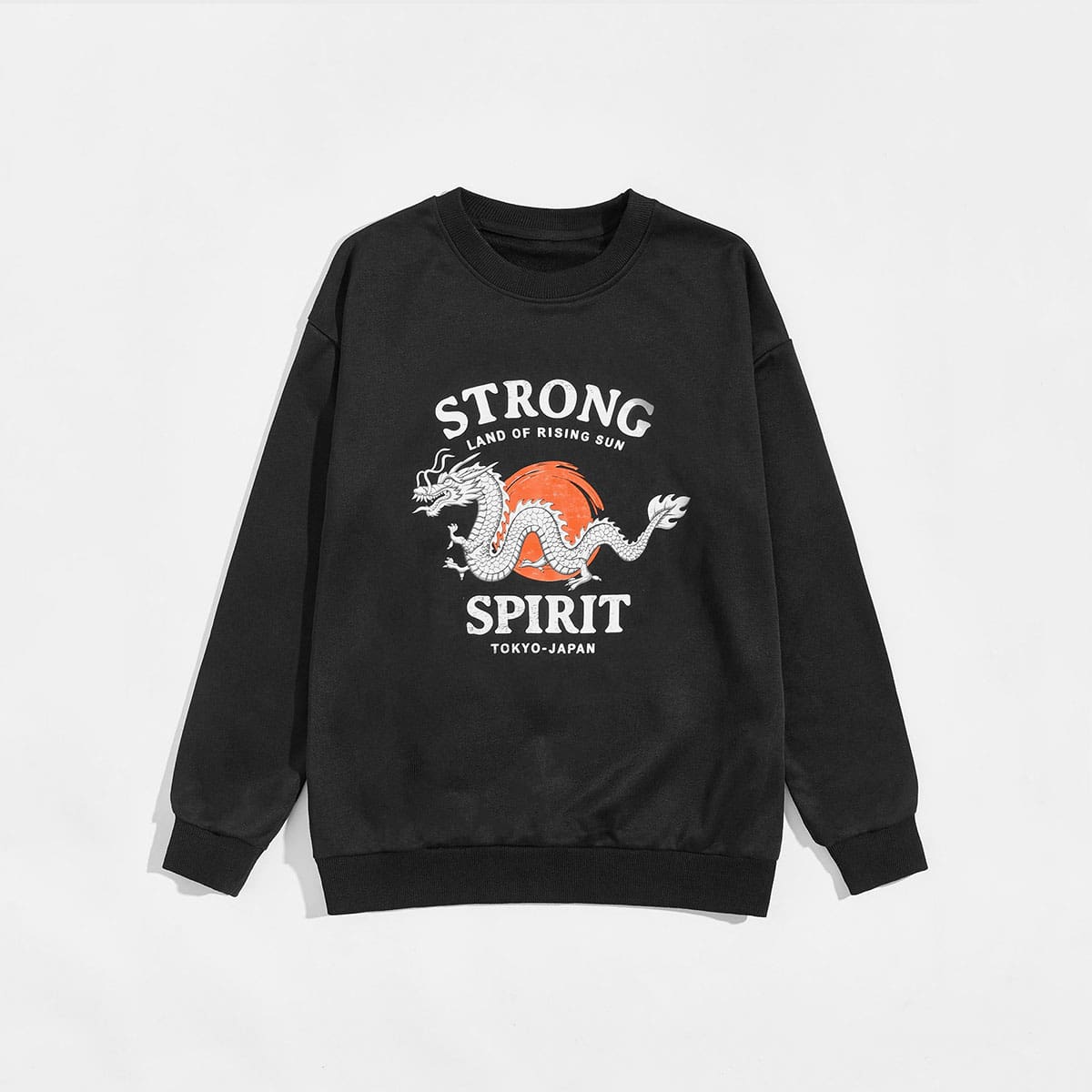 

Guys Chinese Dragon Graphic Sweatshirt, Black
