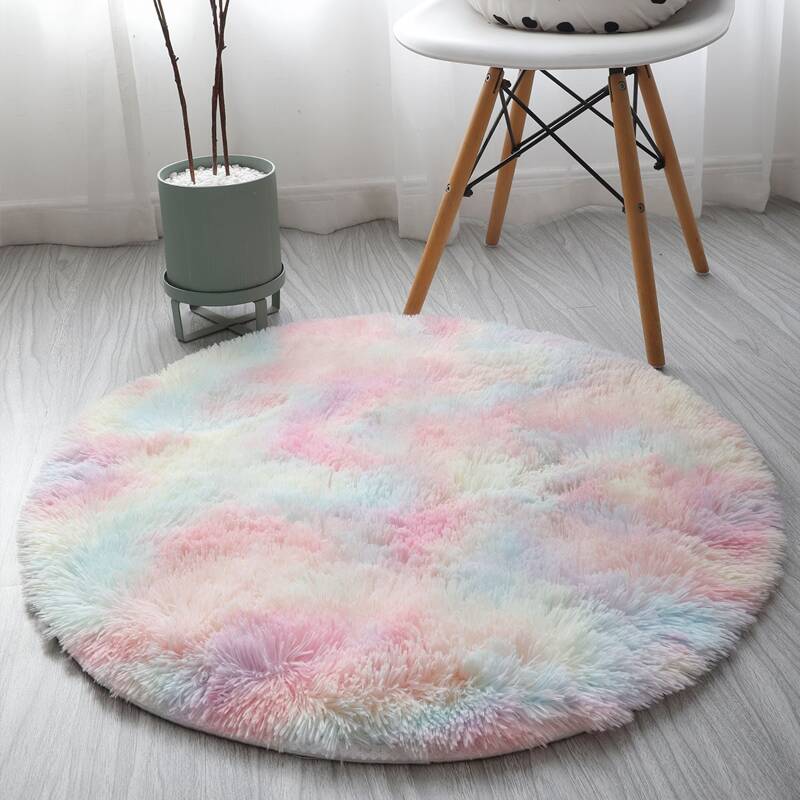 

Tie Dye Pattern Round Carpet, Multicolor