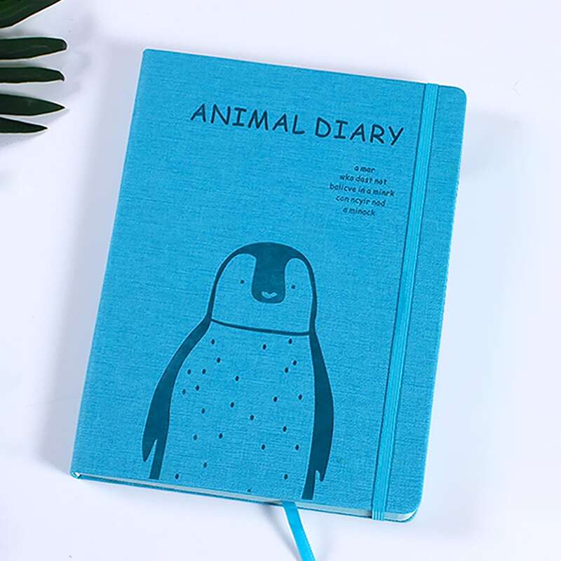 

1pack Penguin Pattern Cover Notebook, Blue
