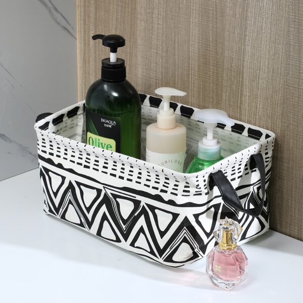 

Geometric Pattern Storage Basket, Multicolor