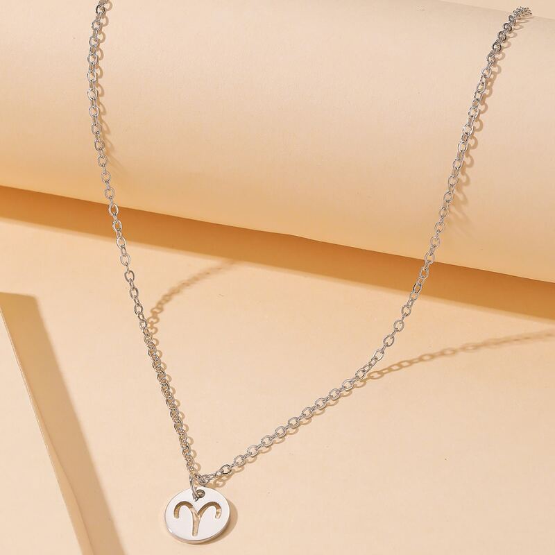 

Hollow Out Constellation Charm Necklace, Silver