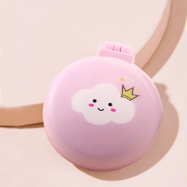

1pc Cartoon Graphic Foldable Comb, Pink