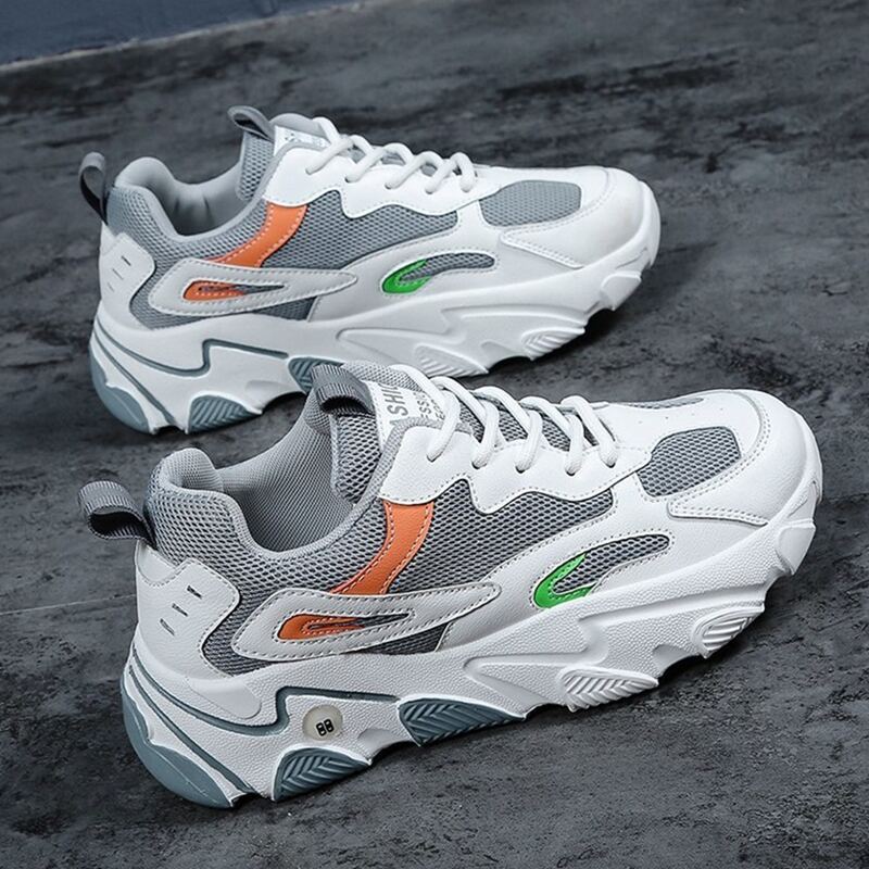 

Lace-up Mesh Chunky Sneakers, Multicolor