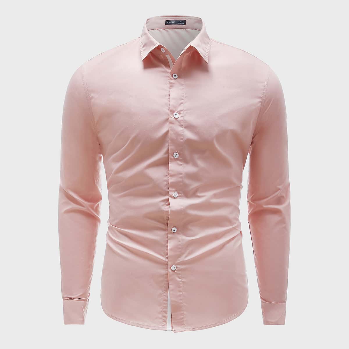 

Guys Solid Shirt, Pastel baby pink