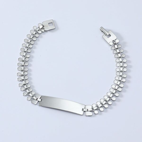 

Men Metal Chain Bracelet, Silver