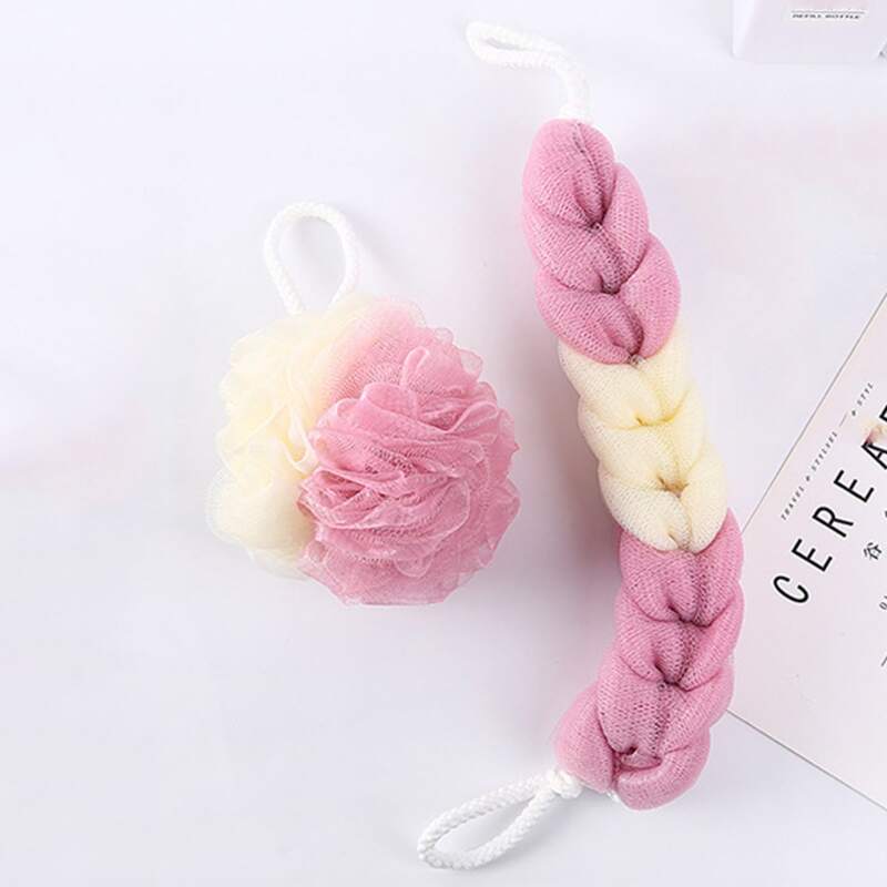 

2pcs Shower Foaming Mesh Set, Multicolor