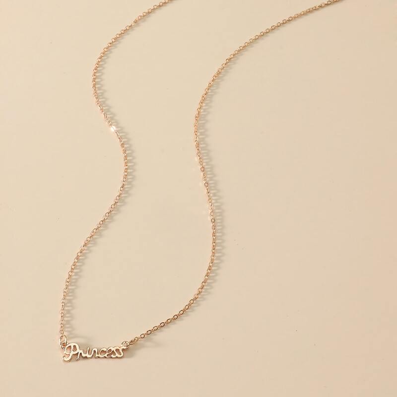 

Letter Decor Necklace, Rose gold