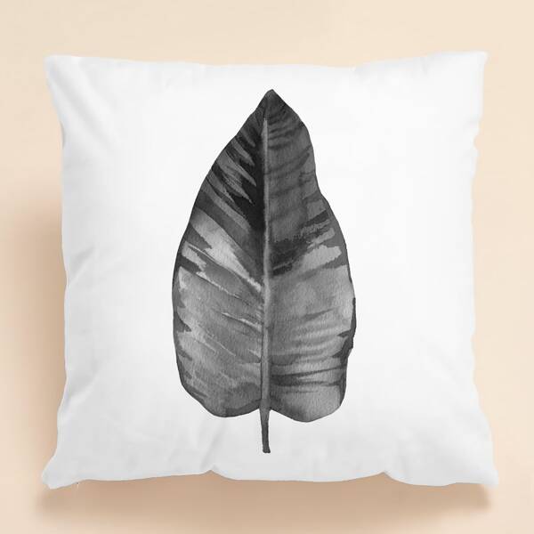 

Leaf Print Cushion Cover Without Filler, Multicolor