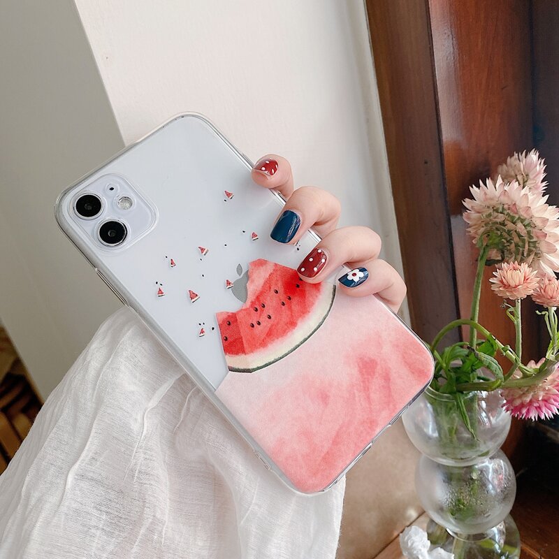 

Watermelon Print iPhone Case, Red