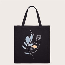 Image of Abstract Figure Print Tote Bag
