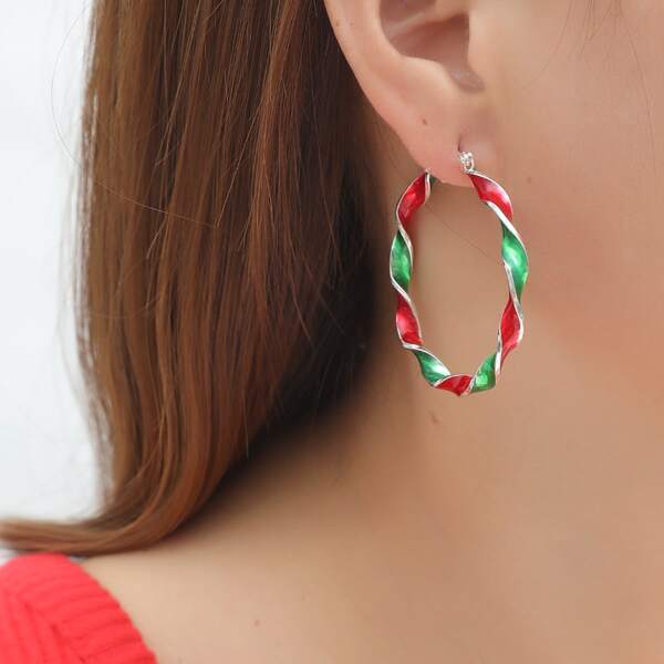 

Twist Hoop Earrings, Multicolor