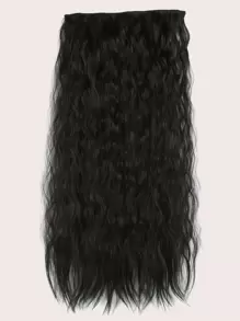 1pc Long Curly Hairpieces - Black - View 1