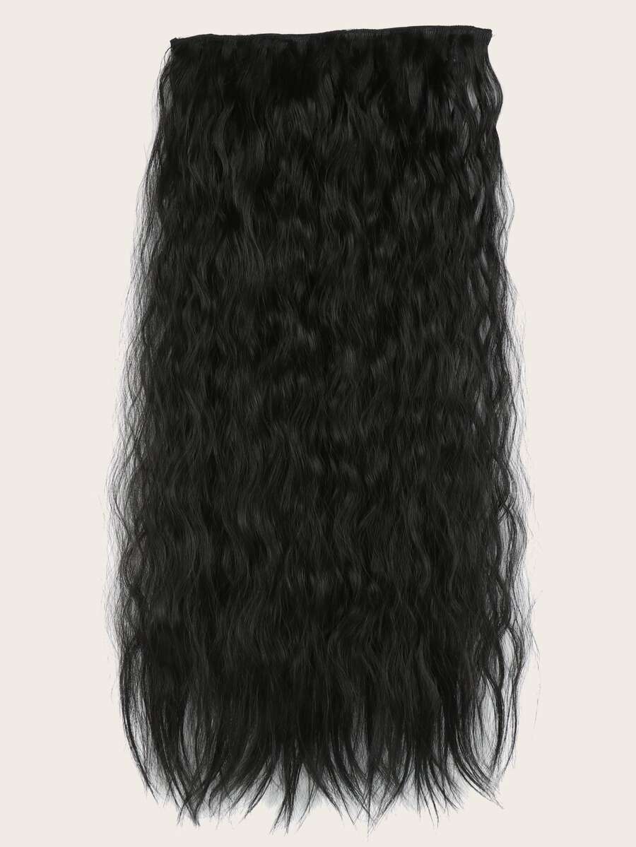 1pc Long Curly Hairpieces - Black - View 1