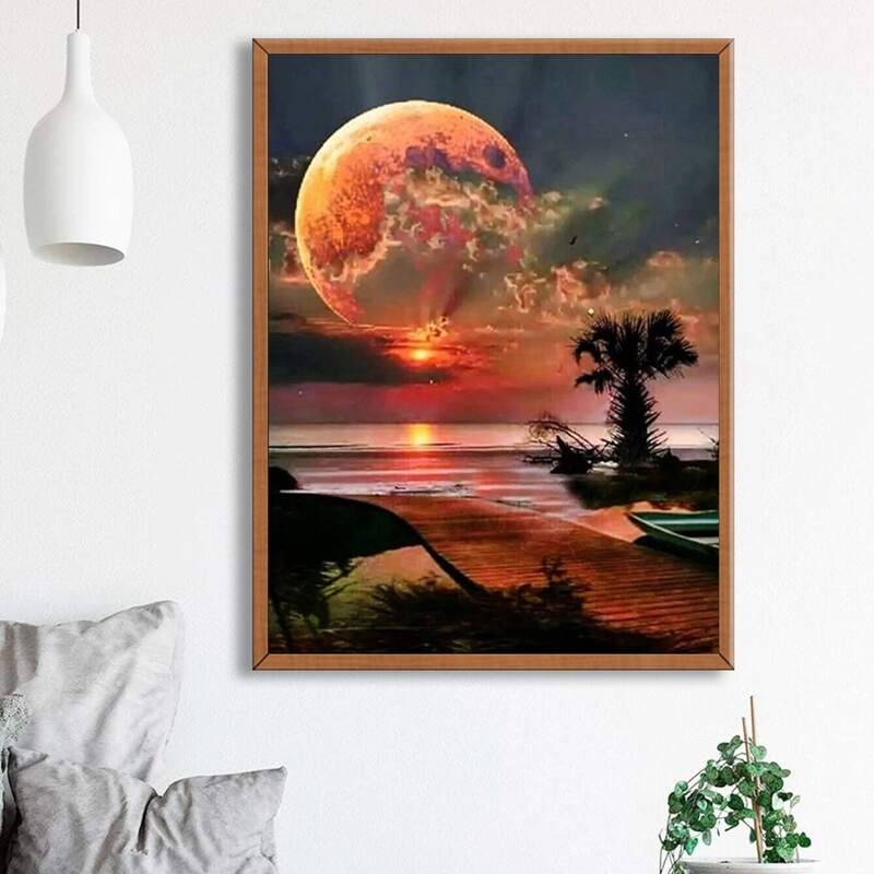 

Moon Print DIY Diamond Painting, Multicolor