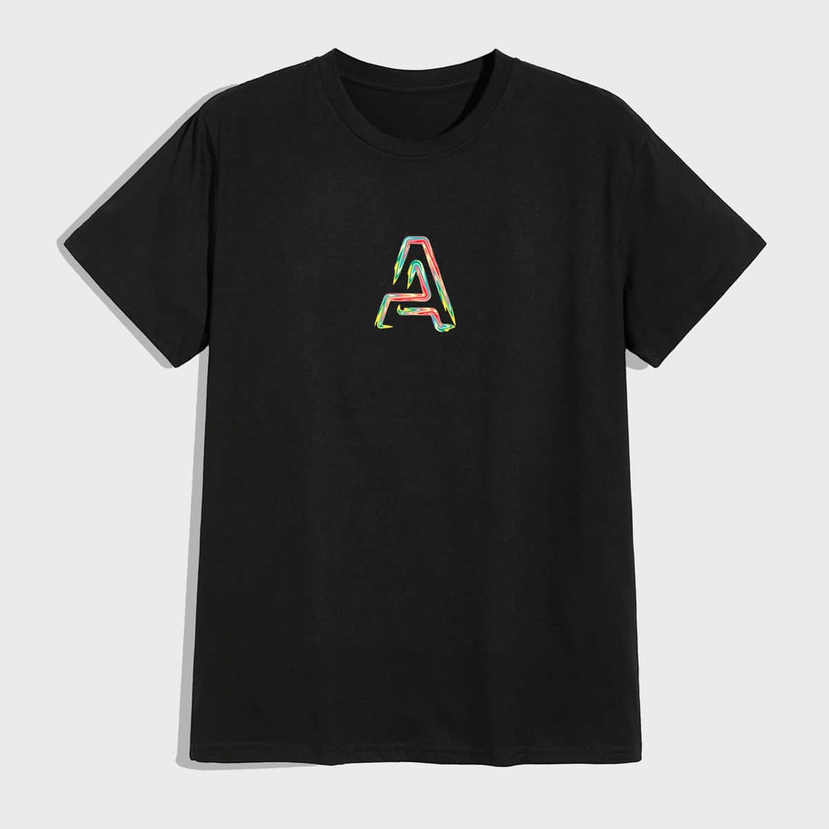 

Guys Letter Graphic Tee, Black