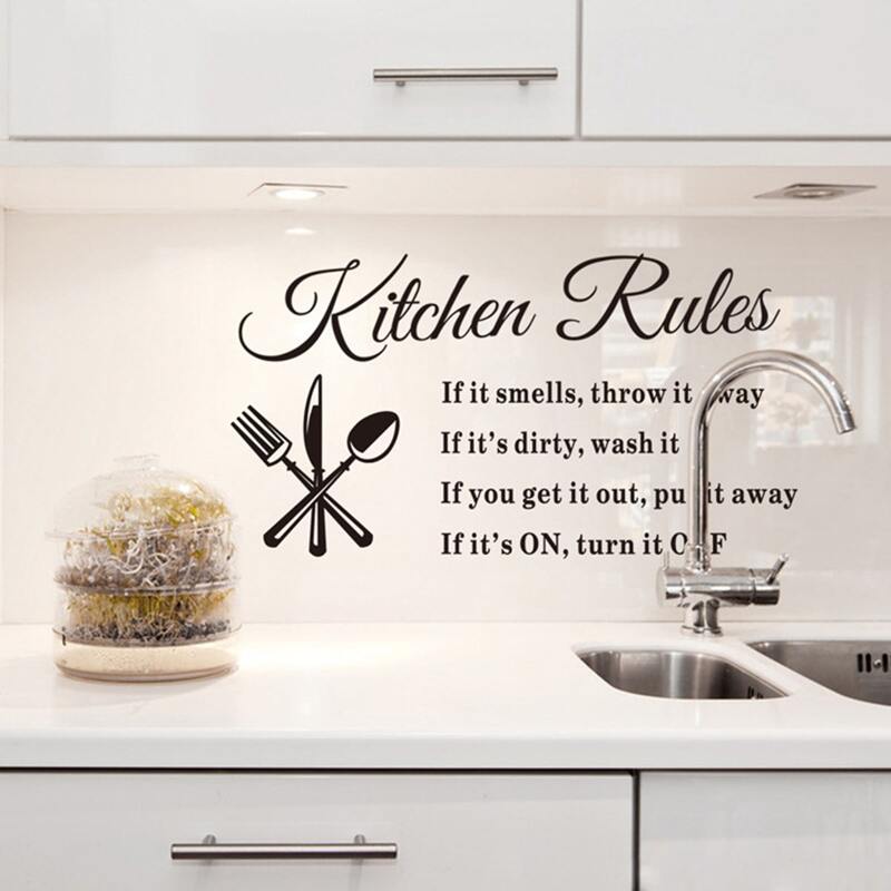 

Slogan Graphic Wall Sticker, Black