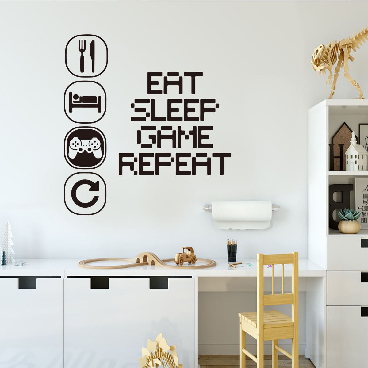 

Letter Graphic Wall Sticker, Black