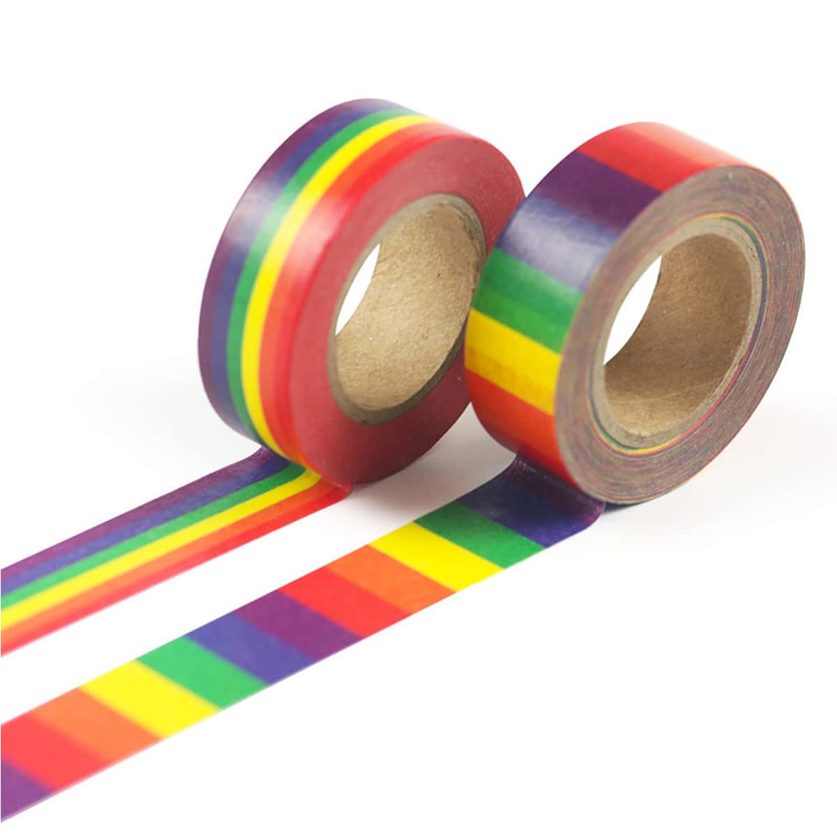 

1roll Rainbow Color Random Decorative Tape, Multicolor