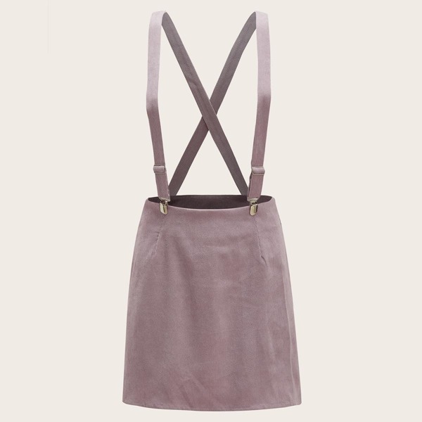 

Criss-cross Corduroy Pinafore Skirt, Dusty pink