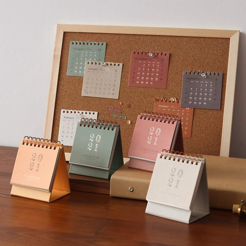

1pc 2021 Desk Calendar, Multicolor