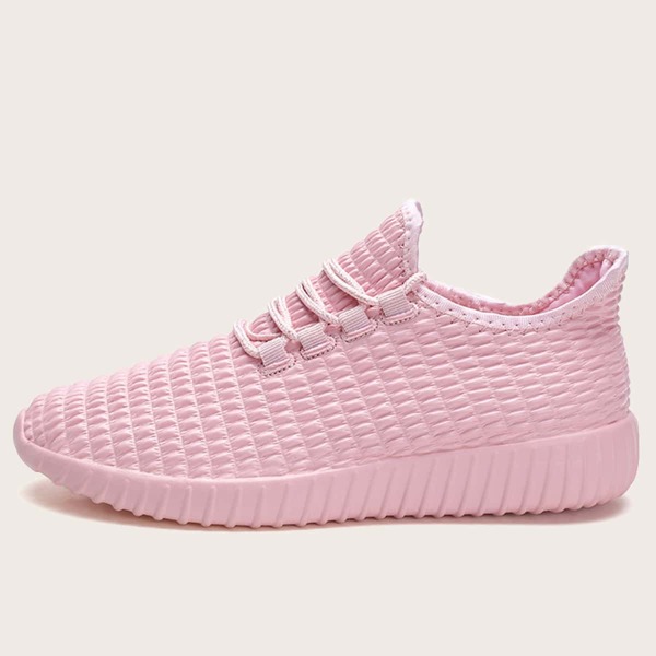 

Lace-up Decor Wide Fit Sneakers, Pink