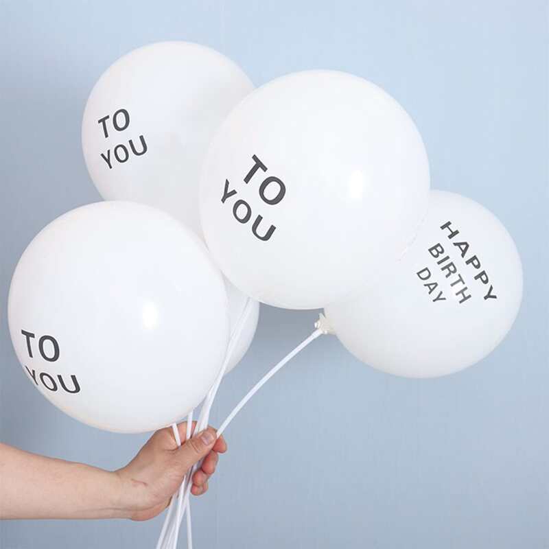 

20pcs Letter Graphic Balloon, White