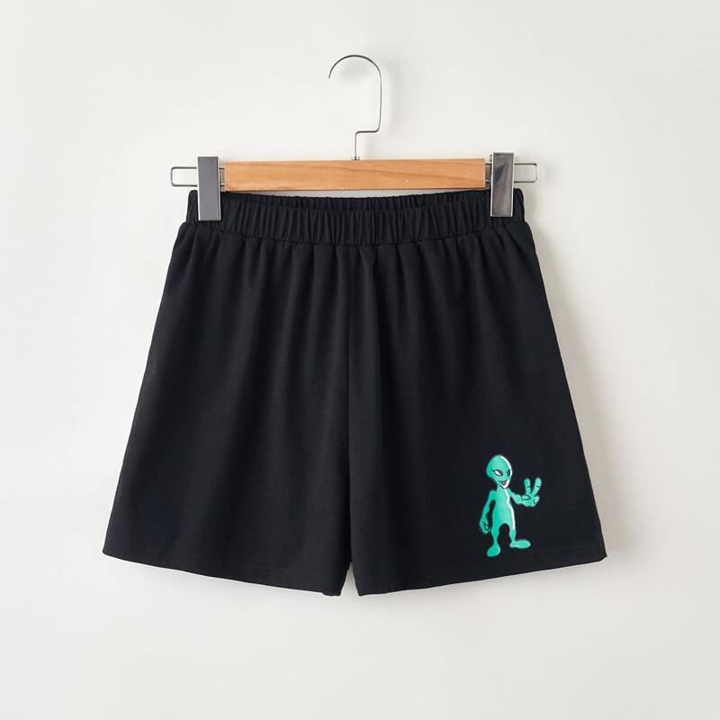 

Alien Graphic Shorts, Black