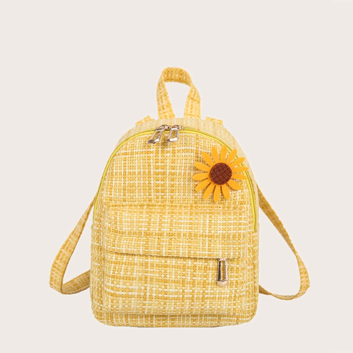 

Sunflower Braided Backpack, Yellow pastel