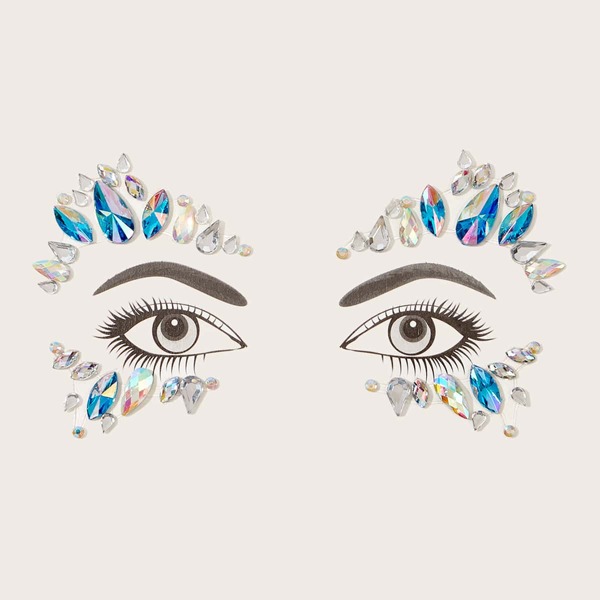 

1sheet Halloween Eye Decoration Rhinestone Sticker, Multicolor