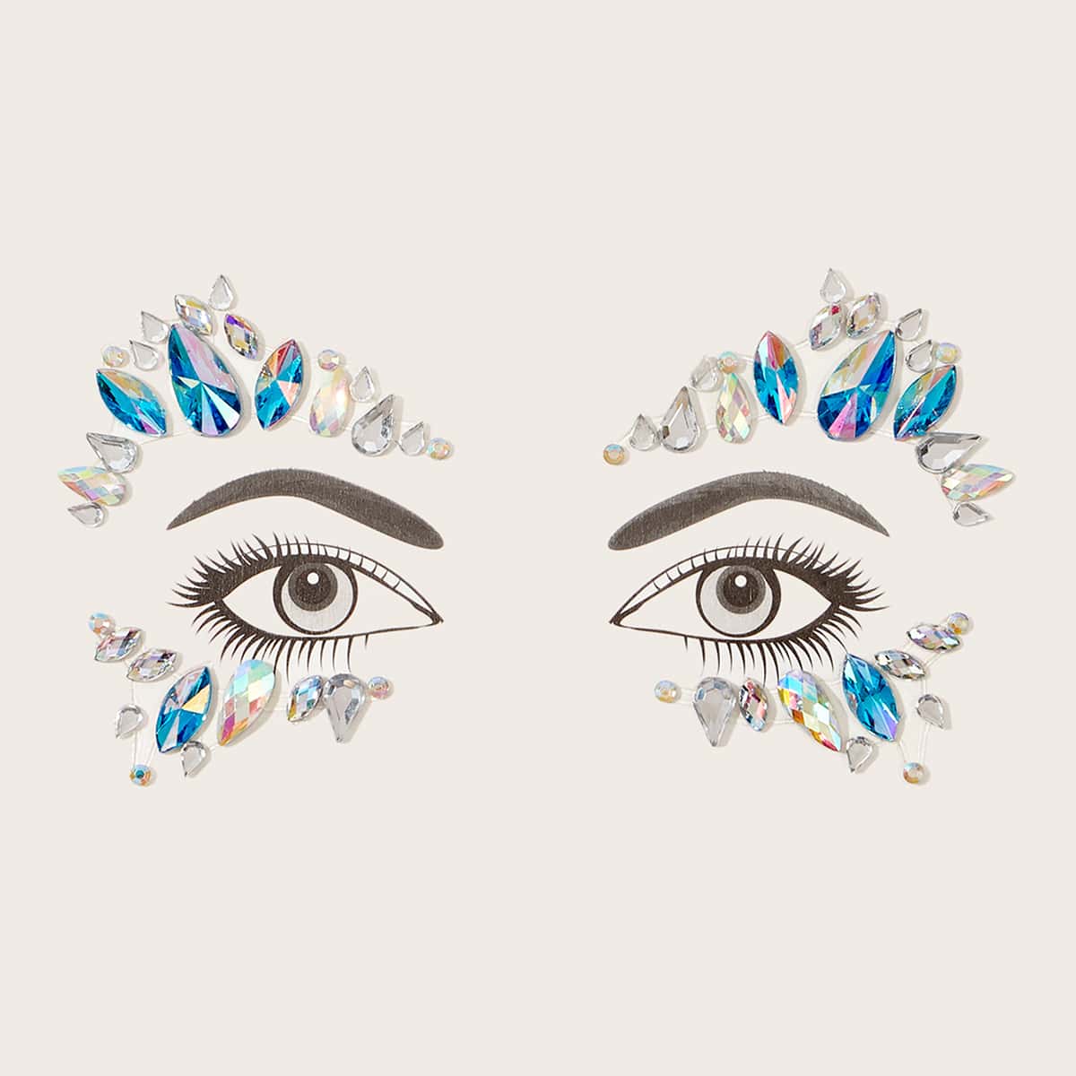 

1sheet Halloween Eye Decoration Rhinestone Sticker, Multicolor