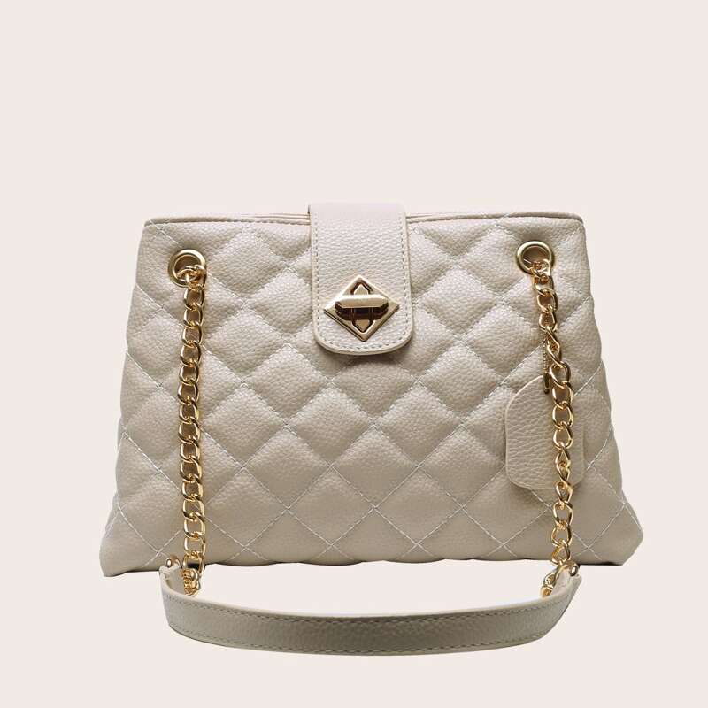 

Quilted Shoulder Bag, Khaki