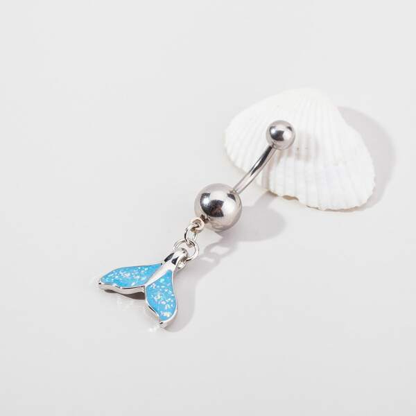 

Fishtail Charm Belly Ring, Multicolor
