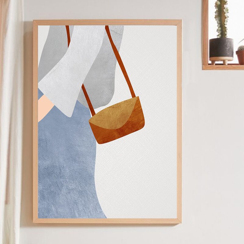 

Graphic Print Wall Painting Without Frame, Multicolor