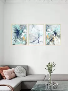 3pcs Graphic Print Wall Sticker - Multicolor - View 1