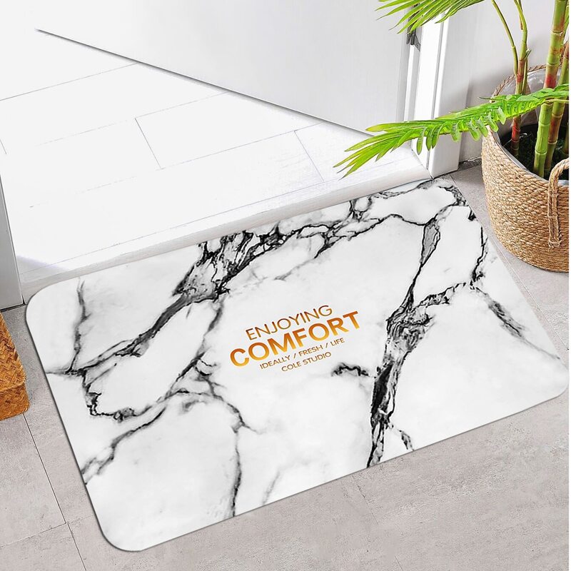 

Marble Pattern Floor Mat, Multicolor