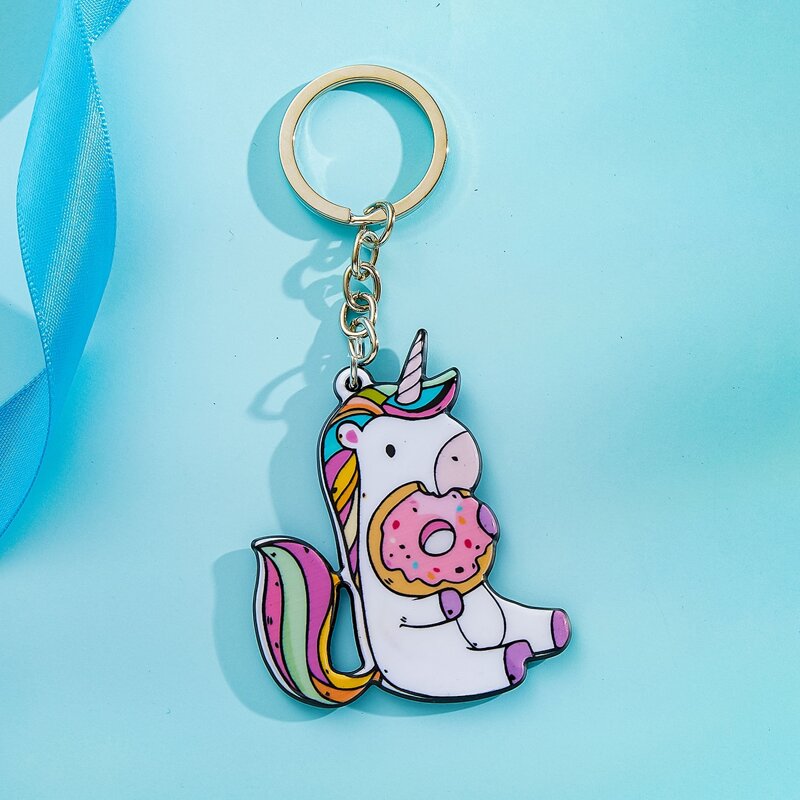 

Unicorn Charm Keychain, Multicolor