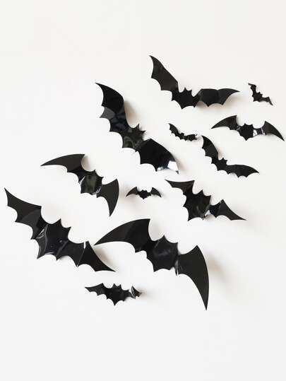 12шт Хэллоуин 3D стикер стены летучей мыши