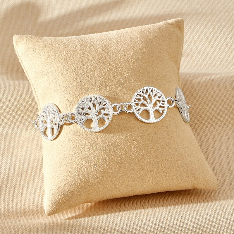 

Tree Coin Bracelet, Silver